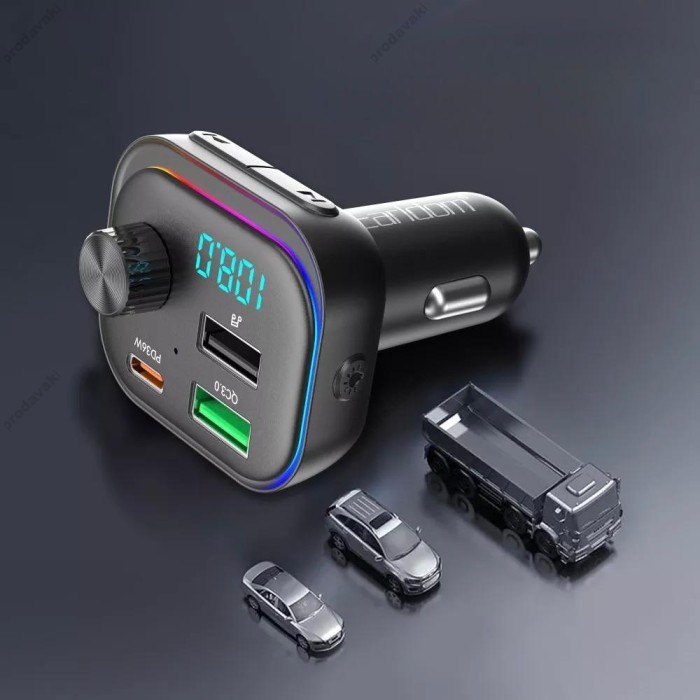 FM-трансмітер Earldom ET-M112 Black з Bluetooth